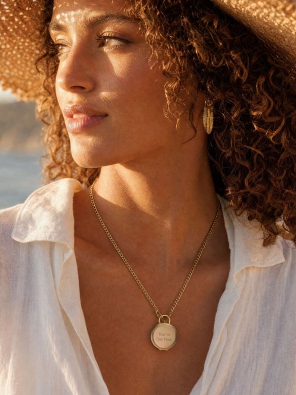 FOSSIL - Locket Jacqueline Watch Necklace - ENGRAVABLE